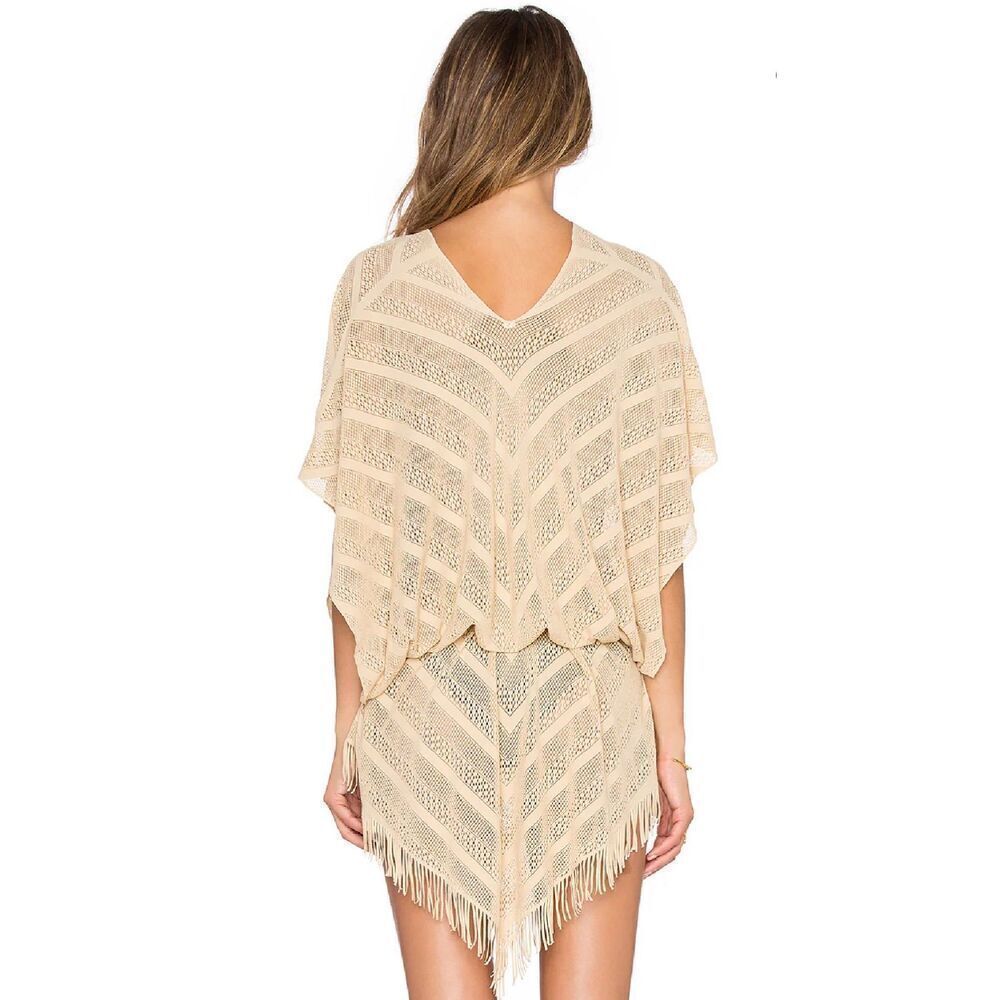 New. PQ golden tan poncho cover-up. One size. Retails $134 - Picture 4 of 9